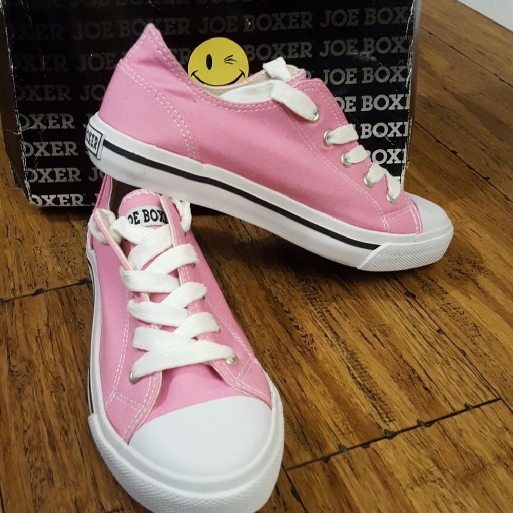 Joe Boxer pink and white sneakers